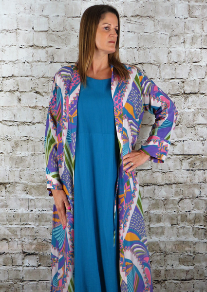 Cupro Long Kimono Coat £70