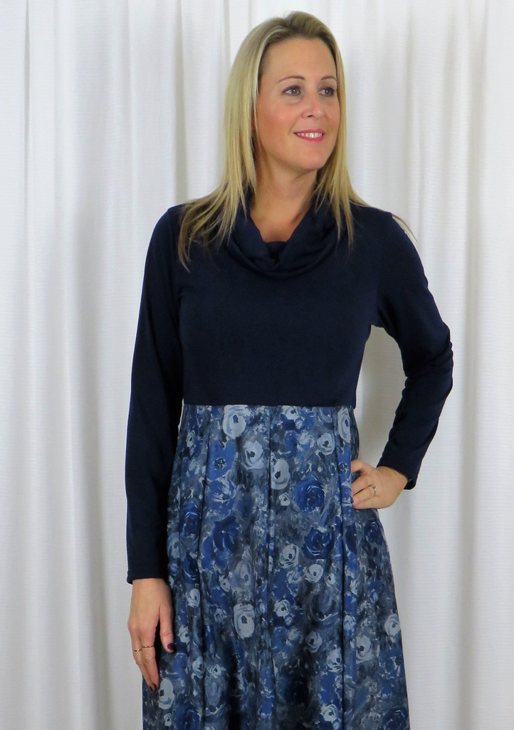 Printed Cotton Jersey Top + Cowl Dress £65