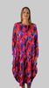 This hitch up dress is made from a soft feel jersey fabric, with an all over shades of pink and red print. The dress has a hitch up hem on both sides, which can be buttoned up or let down for a longer length. Perfect for any autumn / winter occasion from a wedding, mother of the bride, mother of the groom to a party or everyday wear. This dress will take you from day to night with effortless style and elegance. Available in Abstract Aqua, Fuchsia, Green & Fusion print and Aqua.