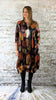 Auburn Printed Velvet - Gathered Hem Dress  £123.75