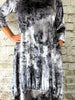 Silver Autumn Printed Velvet - Gathered Hem Dress  £123.75