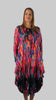 This hitch up dress is made from a soft feel black jersey fabric, with a multi colour print. The dress has a hitch up hem on both sides, which can be buttoned up or let down for a longer length. Perfect for any autumn / winter occasion from a wedding, mother of the bride, mother of the groom to a party or everyday wear. This dress will take you from day to night with effortless style and elegance. Available in Abstract Aqua, Fuchsia, Green & Fusion print and aqua.