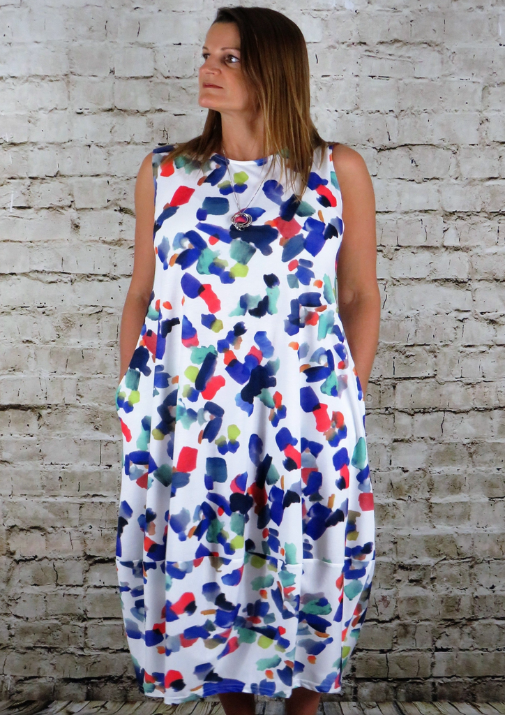 Bell Hem Dress - Dot Print   £75
