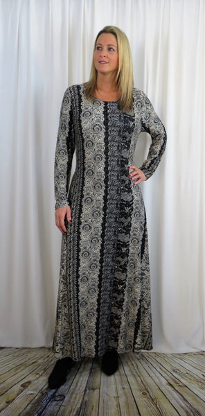 Jersey Lace Vertical Dress  £140