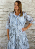 This coat is made from a soft blue organza fabric, with a beautiful all over floral design. Perfect for any spring summer occasion, from a wedding - mother of the bride, mother of the groom and wedding guest to everyday wear. This coat will take you from day to night with effortless style and elegance.