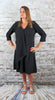 Linen Drape Dress Black £130