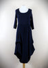 The Fine Rib Multi Hitch Panel Dress is made from a luxurious soft stretch blueberry fabric. The dress has 8 different hitch points or can be worn completely down for a full length look. Perfect for any autumn winter occasion, from a wedding Mother of the Bride, Mother of the Groom, Wedding Guest to a party or everyday wear. This dress will take you from day to night with effortless style and elegance.