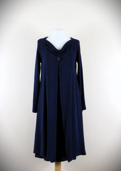 Fine Rib Drape Coat Dress £100