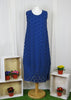 This sleeveless dress is made from a navy sheer fabric with a beautiful all over spot design, and a soft viscose lining. Perfect for any spring summer occasion, from a wedding - mother of the bride, mother of the groom and wedding guest to everyday wear. This dress will take you from day to night with effortless style and elegance. A matching shrug is available.