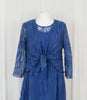 Sheer Stripe Dress Navy £150