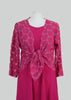 The shrug is made from a soft sheer cerise fabric with an  all over spot design. Perfect for any spring summer occasion, from a wedding - mother of the bride, mother of the groom and wedding guest to everyday wear. This shrug will take you from day to night with effortless style and elegance. Matching dresses available.