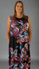 This black sleeveless dress is made from a soft feel Jersey fabric, with a beautiful all over multi colour print. Perfect for any spring summer occasion, from a wedding to everyday wear. This dress will take you from day to night with effortless style and elegance.
