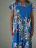 Flutter Sleeve Dress Blue £168