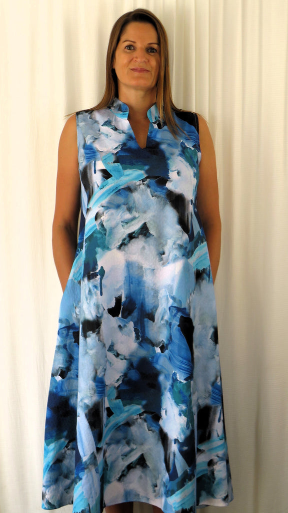 V Collar Dress