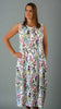 This sleeveless dress is made from a soft feel white cotton fabric, with a beautiful all over flower print. Perfect for any spring summer occasion, from a wedding - mother of the bride, mother of the groom and wedding guest to everyday wear. This dress will take you from day to night with effortless style and elegance.