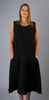 Sleeveless Tortoise Shell Pocket Dress Black £170