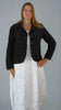 This jacket is made from a soft feel black tortoise shell pattern fabric. Perfect for any spring summer occasion, from a wedding - mother of the bride, mother of the groom and wedding guest to everyday wear. This jacket will take you from day to night with effortless style and elegance.