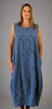 Cross Stitch Linen Hem Dress Blue £174