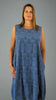 This sleeveless hem dress is made from a soft blue linen, with an all over cross stitch design. Perfect for any spring summer occasion or everyday wear. This dress will take you from day to night with effortless style and elegance.