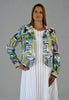 Multi Print Linen Short Jacket Green £130
