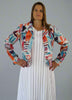Multi Print Linen Short Jacket Orange £130