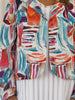 Multi Print Linen Short Jacket Orange £130