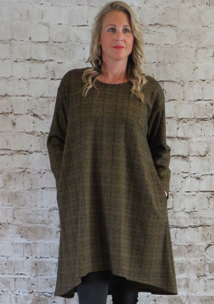 Prince Of Wales Gold Check - Wide Tunic  £35