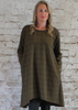 The wide tunic is made from a soft stretch gold cotton knitted fabric, with a beautiful all over check design. Perfect for any autumn winter occasion or everyday wear. This top will take you from day to night with effortless style and elegance.