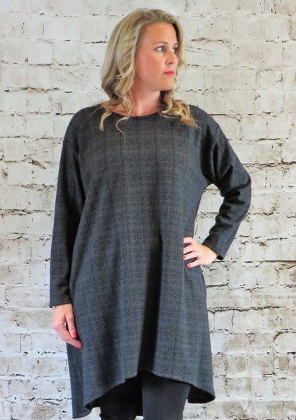 Prince Of Wales Grey Check - Wide Tunic  £35