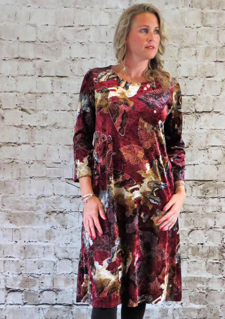 Red Butterfly Velvet - Dress £40