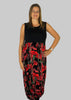 This dress has jersey top and beautiful black and red embossed fabric balloon twist skirt, completing the look with the over top all in a red rose design. Perfect for any autumn winter occasion, from a wedding, Mother of the Bride, Mother of the Groom, Wedding Guest to a party or everyday wear. This dress will take you from day to night with effortless style and elegance.
