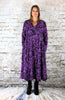 Cerise Roses Print V Collar Dress £123.75