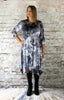 Silver Autumn Printed Velvet - Gathered Hem Dress  £123.75