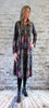 Navy Cotton Aztec Print Flock Dress  £30