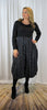 Black Jersey Top Quilt Dress - Brown, Green, Grey and Port £112.50