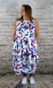 Sleeveless Bell Hem Dress - White Dot Print   £140
