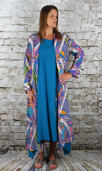Cupro Long Kimono Coat £70