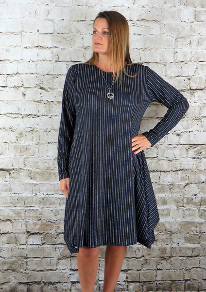 This flared dress is made from a soft feel jersey fabric, with an all over lined print. Perfect for any spring summer occasion or everyday wear. This dress will take you from day to night with effortless style and elegance. Available in Lime, Sky and White.