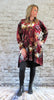 Red Butterfly Velvet - Wide Tunic  £90
